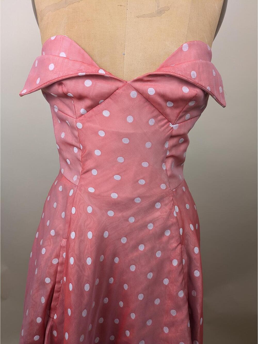 2010's vivienne westwood red label pink polka dot corset dress - Picture 3 of 9